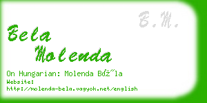 bela molenda business card